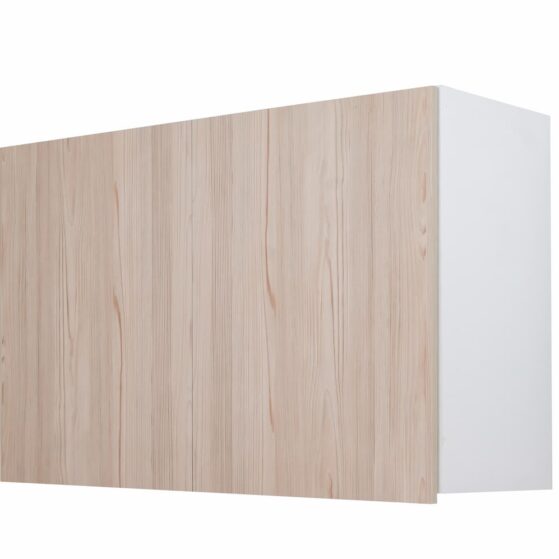 Alacena "Potenza", módulo de 100 cm blanco con frente Champagne. De Ricchezze.