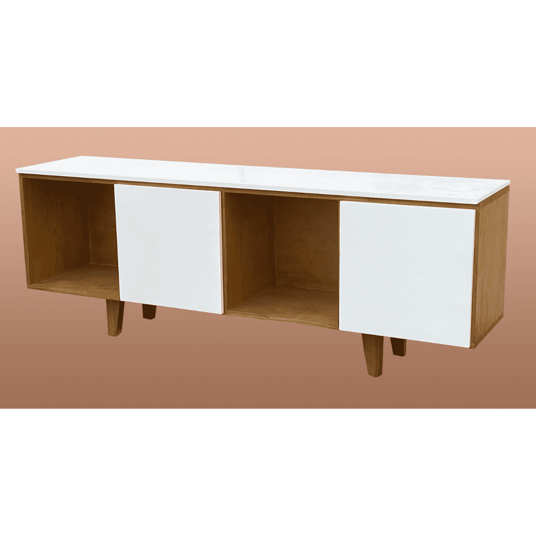 Rack TV «NORDIA» de 160cm en pino macizo - de Mobilia
