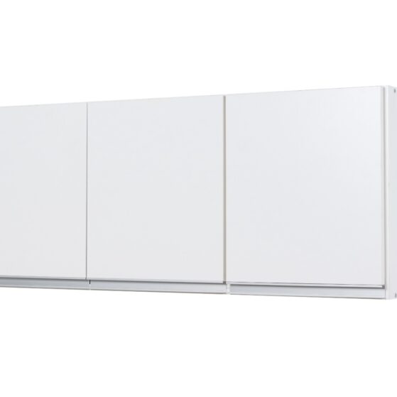 Alacena "Arco" de 1,20 metros Blanco con aluminio. De Ricchezze.