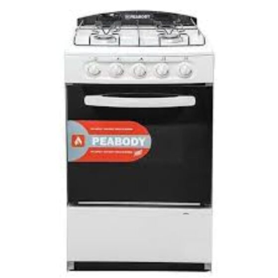 Cocina de 53 cm de ancho, con 4 hornallas y horno visor. Modelo SIM53B, Peabody
