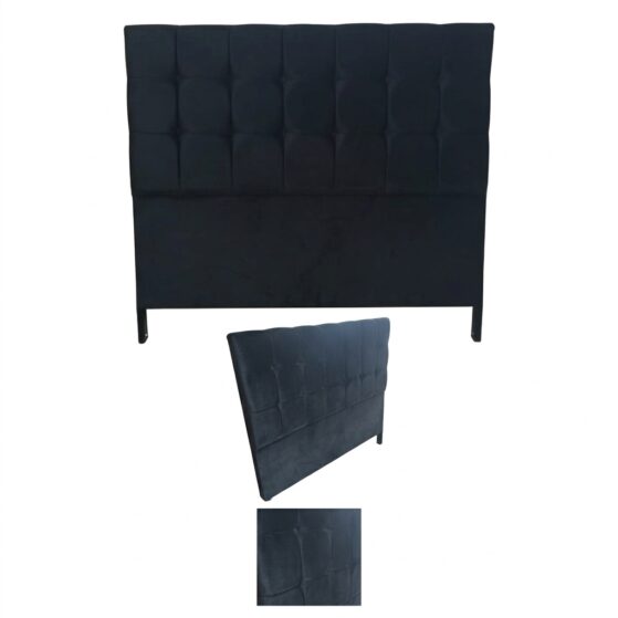 Respaldo 140 cm "A Cuadros" 2 plazas. de Lino Deco